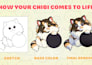 draw a custom chibi animal, pet or mascot